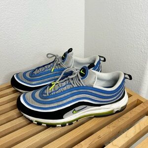 Nike Air Max 97 Blue Grey Volt Men’s Size 12 – No Box – Pre-Owned
